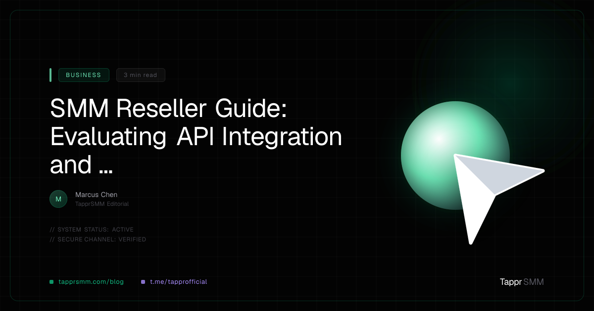 SMM Reseller Guide: Evaluating API Integration and Margin Models