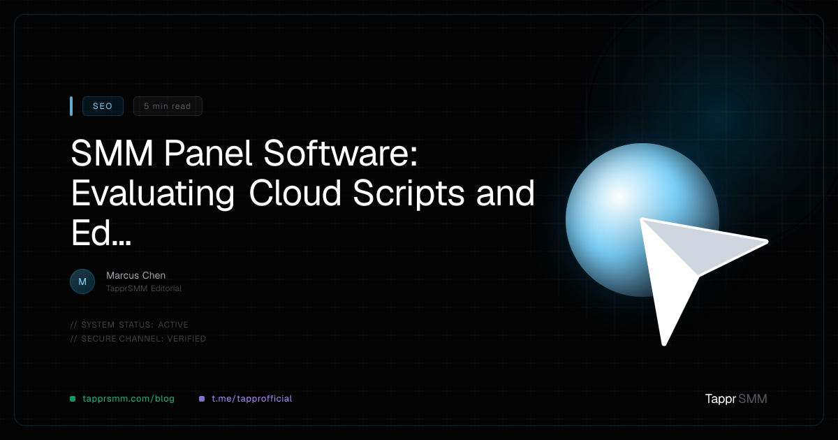 SMM Panel Software: Evaluating Cloud Scripts and Edge Architecture